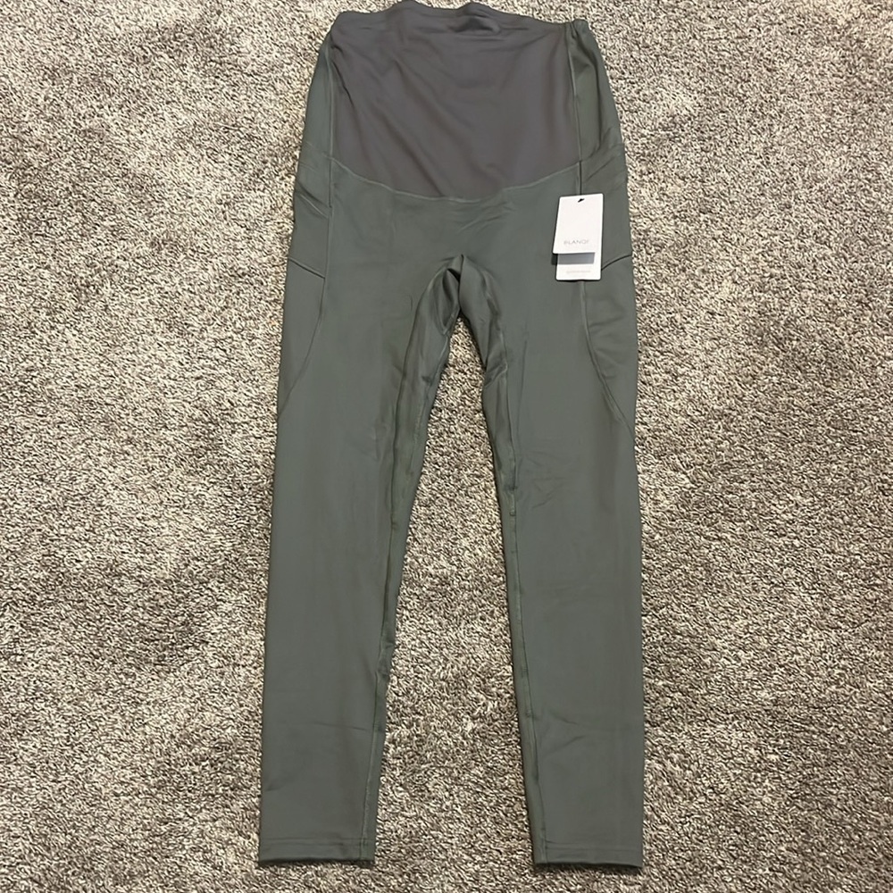 Blanqi‎ Olive Green Maternity Pocket Leggings NWT Medium - Picture 8 of 13